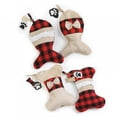 thumbnail image 3 of Pet Christmas Stockings Set of 4 Burlap Plaid Stocking for Cat Dogs Holiday Hanging Socks for Fireplace Tree Christmas Decoration, 3 of 6