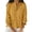Yellow, variant on Tnhcen Women's V-Neck Long Sleeve Blouse, Pleated Button Up Linen Shirt, 60% Cotton 40% Linen Pre-Shrunk Top, Casual Elegant Loose Fit Tunic, Sizes S-2XL