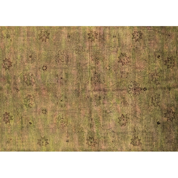 Ahgly Company Indoor Rectangle Oriental Brown Industrial Area Rugs, 5' x 7'