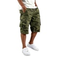 thumbnail image 2 of Camo Cargo Shorts for Men Summer Workout Hiking Shorts with Pockets Knee Length Casual Loose Bermuda Athletic Short,S, 2 of 7