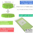 thumbnail image 2 of Allgala 6-Pack Premium Plastic Table Cover Medium Weight Disposable Tablecloth-6PK Round 84"-Lime Green-TC58618, 2 of 4