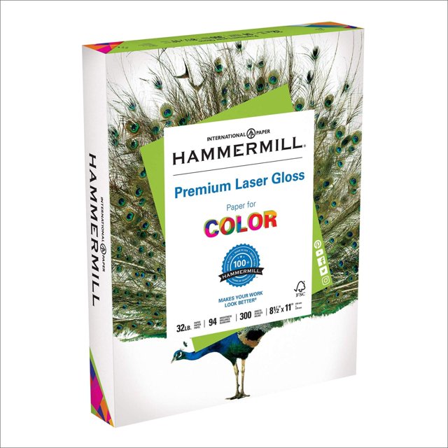 Hammermill Paper, Premium Laser Gloss Paper, 8.5 x 11 Paper, Letter