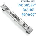 thumbnail image 2 of BOANN  304 Stainless Steel Rectangular Linear Shower Floor Drain in Gold 40" - Nickel, 2 of 5