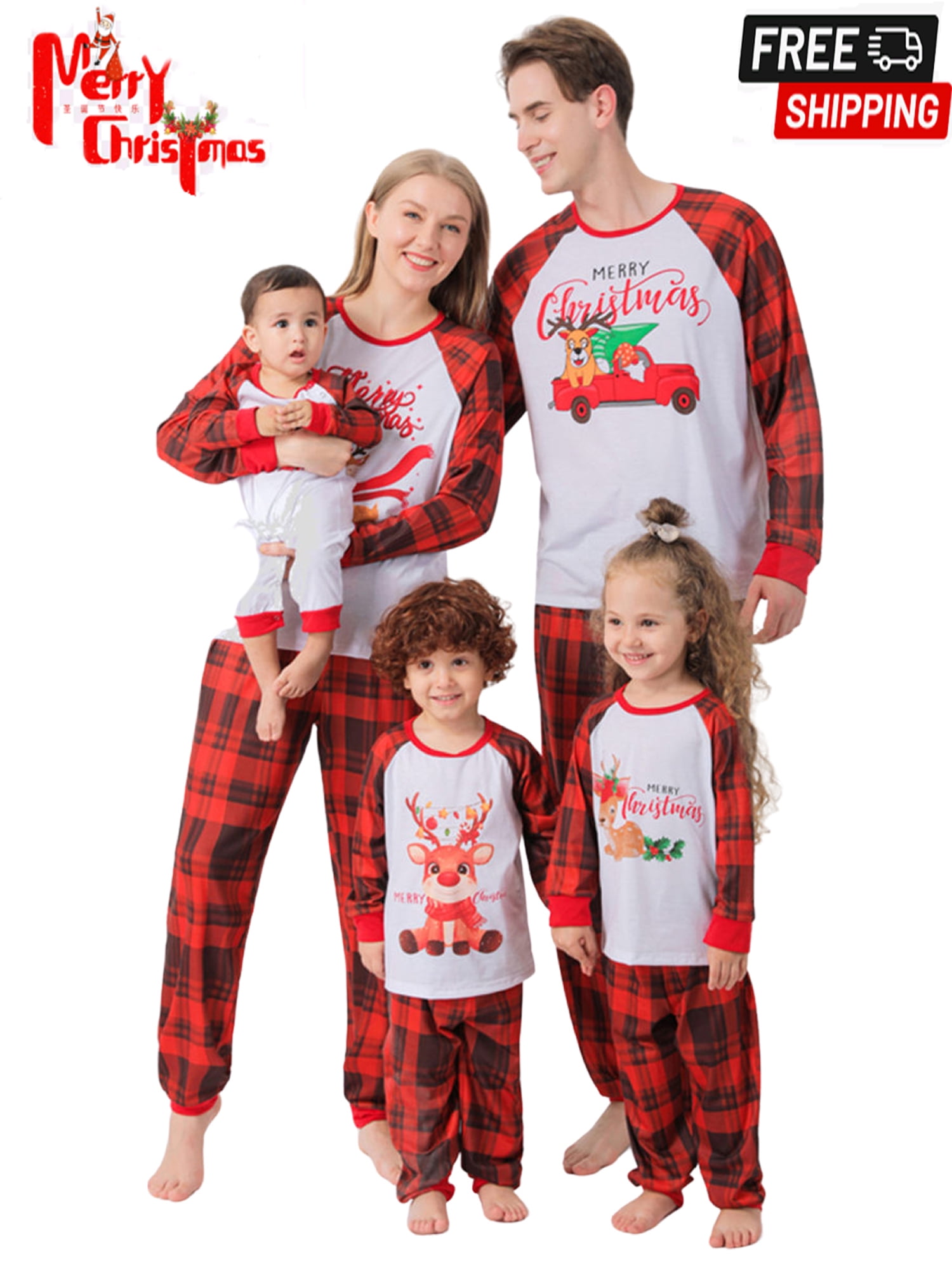Christmas Pajamas for Family, Thermal Plaid