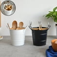 thumbnail image 1 of Kitchen Cutlery Organizer Knife Stand Storage Holder Separate Spoon Fork Chopstick Kitchenware Cooking Tool Bucket Black, 1 of 5