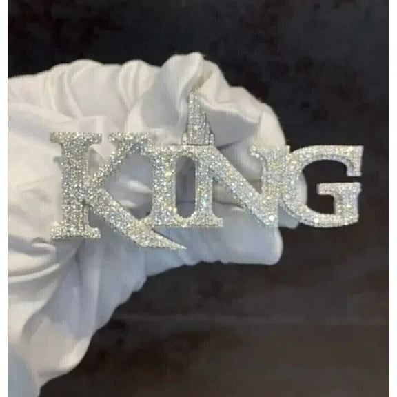 Real Moissanite 3.60Ct Round Cut Customize Name Charm Pendant 14K White Gold Plated,925 Silver