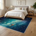 thumbnail image 3 of ODIKA Playroom Galaxy Theme Constellation Lines Motifs Science Classroom for Queen Size Bedroom, Under Bed, Master , Foldable Easy Care, 3 of 5