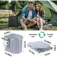 thumbnail image 3 of Camping Toilet, Portable Toilet for Adults, Portable Travel Folding Toilet with Lid and Paper Holder, Compact Potty for Car, Camp Toilet Portable Toilet for Camping, Hiking,Truck, RV, Beach, 3 of 16
