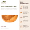 thumbnail image 5 of Round Teak Wood Bowl - Large 2-Pack, 5 of 5