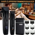 thumbnail image 6 of Professional Hair Clippers and Foil Shavers Set for Men, Cordless Rechargeable Barber Trimmers Kit, 6 of 7