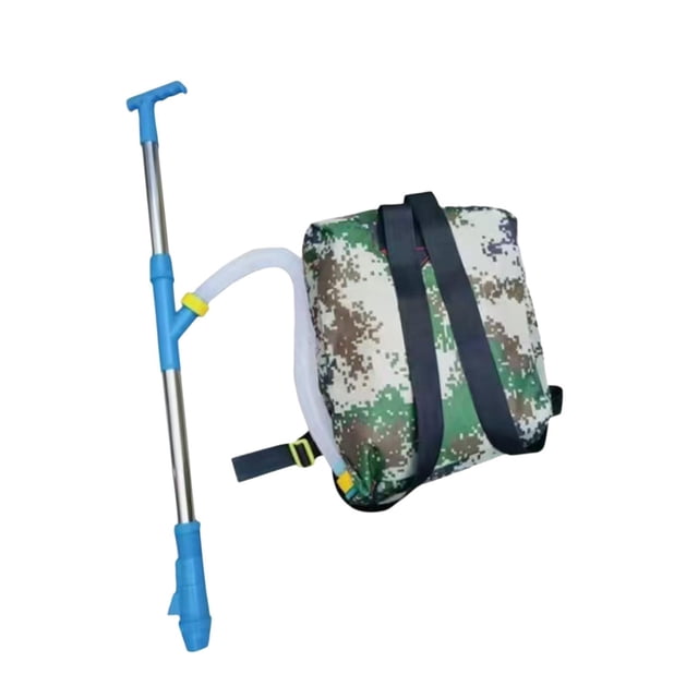 stanreset Épandeur à Main pour Maïs et Légumes Distributeur Réglable Acier Inoxydable Y Bleu Sac en Acier Inoxydable 40x31cm