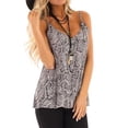 thumbnail image 2 of Qarigey Chaleco de mujer Camiseta sin mangas con estampado sexy Camiseta sin mangas con cuello en V, Gris, M Prendas para la parte del cuerpo Gris L, 2 of 6