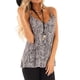 thumbnail image 2 of Sonducket Chaleco de mujer Camiseta sin mangas con estampado sexy Camiseta sin mangas con cuello en V sin espalda, gris, S Prendas para la parte del cuerpo Gris METRO, 2 of 6