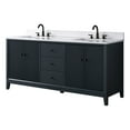 thumbnail image 5 of Vanity Art 72" Bathroom Vanity with Sink and Engineered Marble Top, Freestanding Storage Cabinet with 3 Drawers and 2 Shelves, 5 of 8