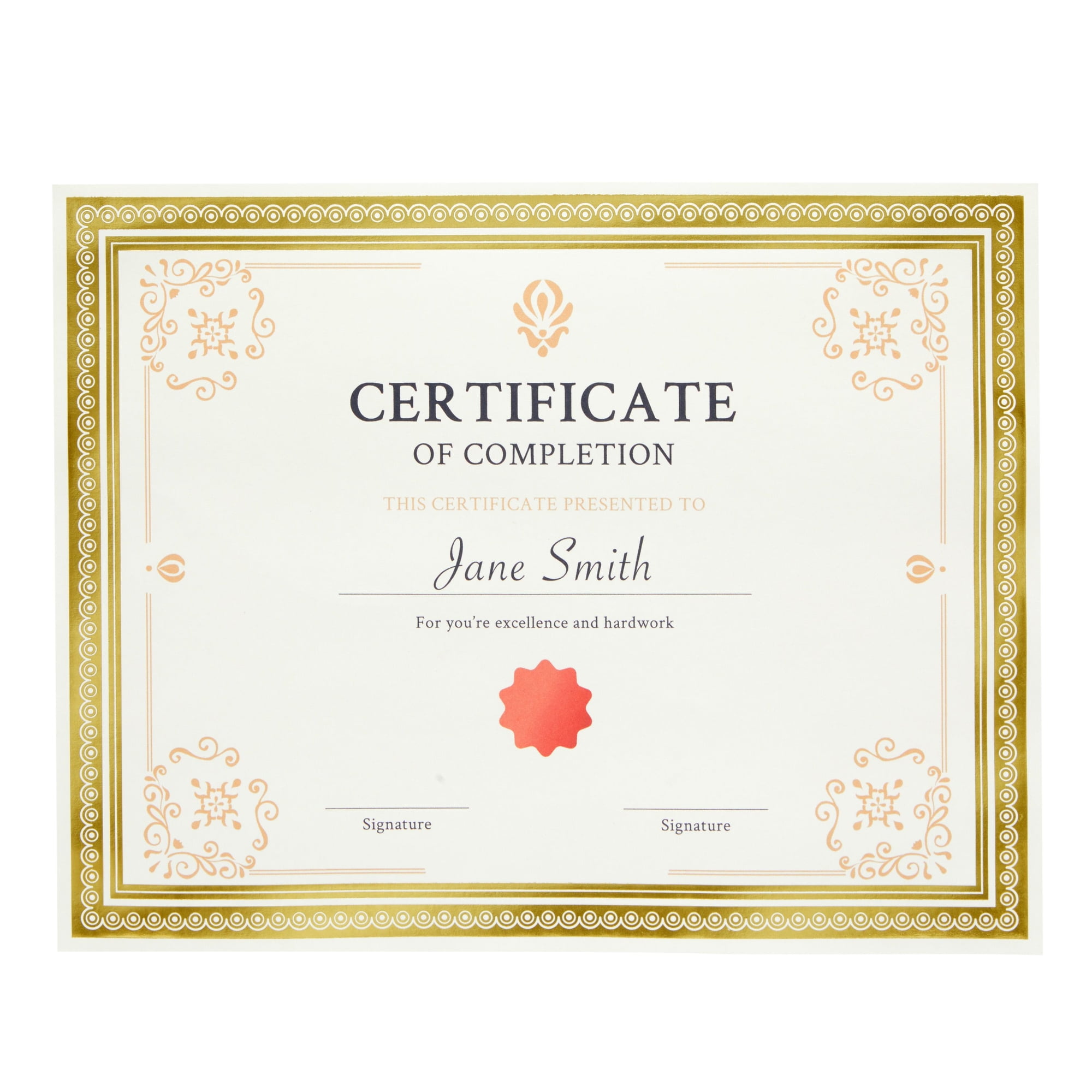 Golden Scroll Frame Foil Certificate - 12 Count [2011859] : Designer Papers  | decorative printer paper | Printable Paper | Christmas stationery