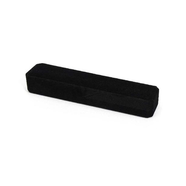 Caja de regalo de joyería, collar Rectangular de terciopelo, pulsera, caja de cadena de mano, embalaje de joyería para Festival, contenedor de Ropa, zapatos y accesorios Miscelánea Negro Jumpingount AP016243-04