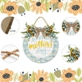 thumbnail image 3 of Eveokoki Spring Wreaths Sign for Front Door Farmhouse Spring Door Hanger Decor Rustic Wooden Happy Mothers Day Hanging Door Wall Sign for Spring Seasons Holiday 12In, 3 of 5