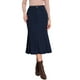 thumbnail image 1 of Falda de corduroy CHIC INSPIRE para mujeres, otoño, cintura alta, vestido de trabajo, casual, falda midi XS azul oscuro, 1 of 6