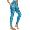 thumbnail image 4 of Light Blue Bandana Leggings Fitness Gym Yoga Pants High Waist Stretch Sports Tights Leggins, 4 of 6