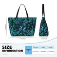 thumbnail image 4 of Sigee Blue Floral with Butterflies Print Extra Large Waterproof Beach Travel Bag with Zipper - Durable and Versatile for Vacation, Gym, and Daily Use, 4 of 7