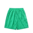 thumbnail image 6 of HOOMEUMY Men's Summer Bamboo Embroidery Drawstring Shorts Pockets Breathable Sports Running Beach Shorts Green L, 6 of 8