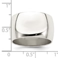 thumbnail image 2 of 925 Sterling Silver 12mm Demi-Rond Taille 9 Wedding Band Anneau Classique, 2 of 6