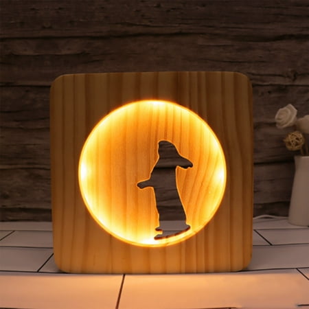 

easter ornaments home decor Night LightsEaster Bunny Shaped Wood Bedside Lamp 3D LED Optical Night Light Personalized Room Decor Birthday Retirement Gifts For Women Friend