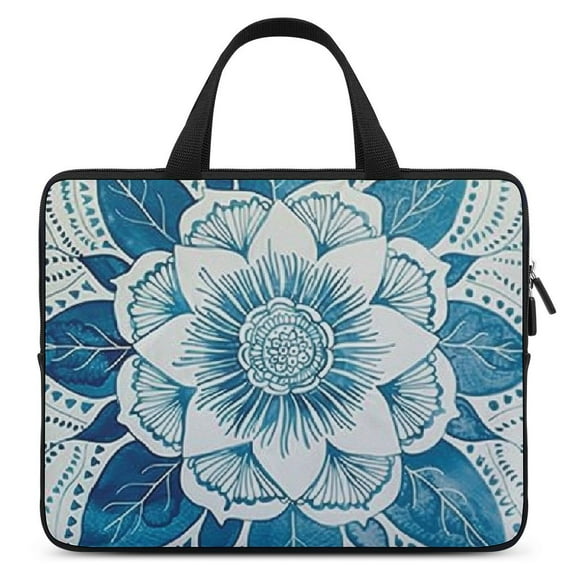 JRXY Flowers Diving Fabric Tablet Cover Neoprene Computer Protective Handle Case 10inch