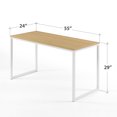 thumbnail image 6 of Bellamy Studios Jennifer 55" x 29" White Frame Desk, Natural, 6 of 9