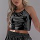 thumbnail image 4 of Gibobby Camiseta sin mangas lacada sexy sin tirantes con cuello sin espalda para mujer(Negro,XG), 4 of 5
