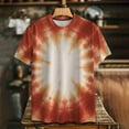 thumbnail image 5 of Odbmxy T Shirts for Women Short Sleeve Summer Tie-Dye Women Tops Workout Loose Vintage Casual Running Tops, 5 of 9