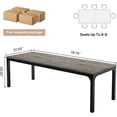 thumbnail image 2 of Tribesigns 6.5FT Conference Table, 78.7 Inche Rectangle Meeting Seminar Table for 6-8 People (Only Table) (4,Gray+Black), 2 of 5
