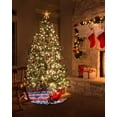 thumbnail image 5 of 4th of July Christmas Tree Skirt 48 Inches Large Christmas Skirt Tree, Red Blue American Flag Star Independence Day Tree Skirt Christmas Decorations for Fireplace Party Holidays Indoor Outdoor, 5 of 7