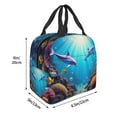 thumbnail image 5 of Portable Lunch Bag Insulated Dolphins And Tropical Fish In The Ocean Lunch Box Reusable Tote Bag Unisex for Work, Travel, Picnic, Office, Camping, Hiking, Picnic, Beach, 5 of 7