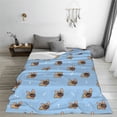 thumbnail image 5 of Honeii Brown French Bulldog Print Fleece Blanket - Throw Blanket for Bed, Sofa, Couch, Camping, and Travel , Microplush Ultra Soft Warm Blanket-80"x60", 5 of 7