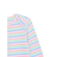 thumbnail image 2 of Garanimals Baby Girl Long Sleeve Striped Hacci Rib Bodysuit, Sizes 0-24 Months, 2 of 3