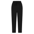 thumbnail image 4 of Aofany Women High Waist Sweatpants Solid Drawstring Straight Elastic Waist Trousers Comfy Casual Women's Pants, 4 of 6