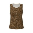 thumbnail image 4 of Xecao Leopard print women's scoop neck, loose-fit workout tank tops for the gym., 4 of 9