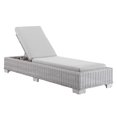 thumbnail image 1 of Modway Conway Sunbrella? Outdoor Patio Wicker Rattan Chaise Lounge in Light Gray Gray, 1 of 11