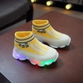 thumbnail image 5 of Juebong Toddler Infant Kids Baby Girls Boys LED Light Shoes Casual Shoes Sports Shoes,Yellow Size 6.5M, 5 of 6