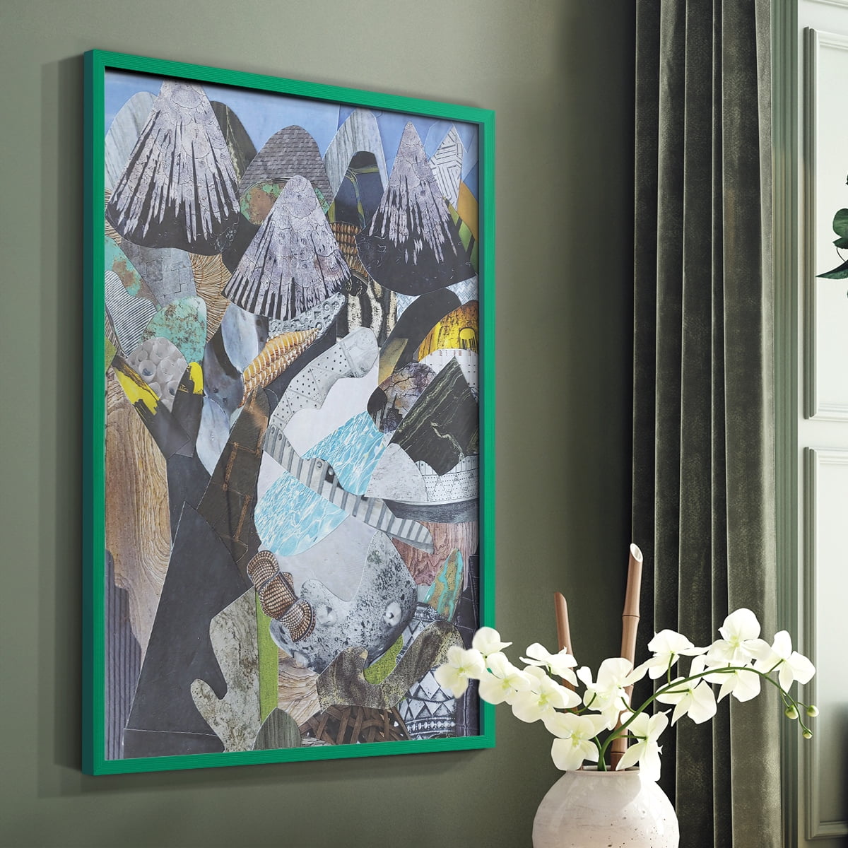 Arizona Highways Framed Print in Green Solid Wood Framed Print No Nail Hanging