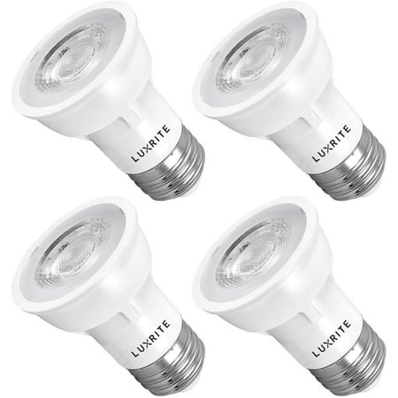 

Luxrite PAR16 LED Dimmable Spot Light Bulb 5.5W (50W Equivalent) 2700K Warm White 450 Lumens E26 4 Pack