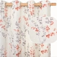 thumbnail image 6 of 2pcs Light - Colored Elegant Floral Curtains, Universal For Living Room And Bedroom, 52"W×63"L, Cozy Pastoral - Style Decorative Curtains, Suitable For Small Windows, 6 of 10