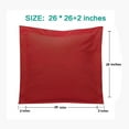 thumbnail image 2 of Organictune Brushed Microfiber Euro Pillow Shams Set of 2, 26 x 26 Soft and Breathable Square Pillow Cases, Wine Red, 26"×26", 2 of 5