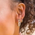 thumbnail image 3 of Divine Creation 1.25 Ct Round Cut Orange Citrine Clip On Hoop Earrings 14K Yellow Gold Plated For Womens 925 Sterling Silver, 3 of 3