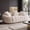 Beige, variant on Floral Shape Large 2 Seater Sofa, Ultra Soft Faux Fur Couch, Comfy Gray Loveseat for Living Room, Modern Two Person Sofa for Small Apartment Lounge 