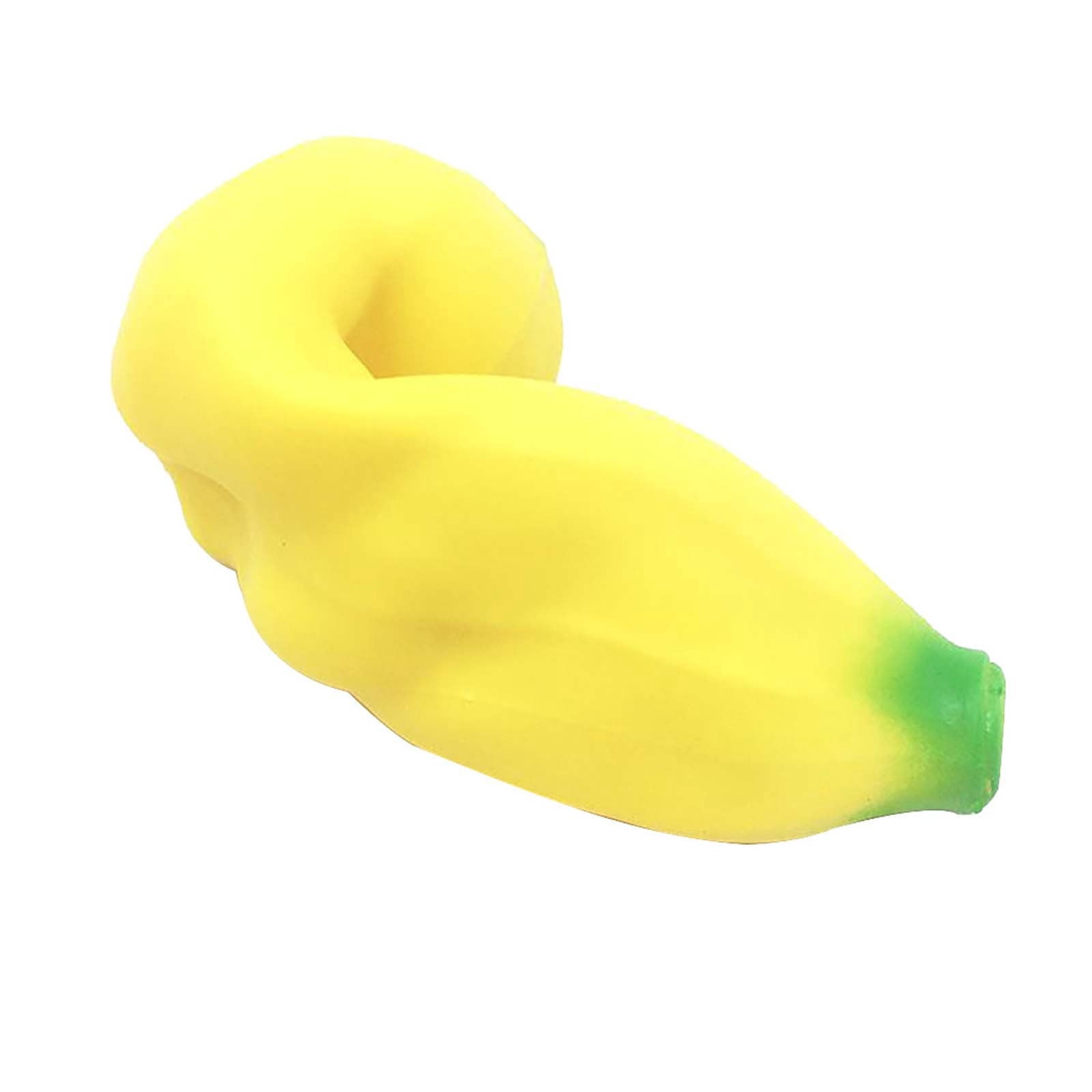 HCBY 12 Pack Slow Rising Banana Stress Ball, 6.9in Simulated Flour Banana Squeeze Toy, Super Slow Return Soft Pinch Relief, Cute Fidget for Adults Kids Anxiety Release