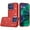 Red, variant on For Moto G Stylus 5G 2026/2025 Beautiful Diamond Metallic Design Metal Chrome Edged Hybrid - Black