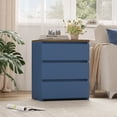 thumbnail image 5 of Homfa 3 Drawers Nightstand, Small Sofa Table, Wooden Storage Cabinet for Living Room, Blue Finish, 5 of 9