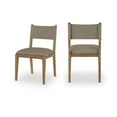 thumbnail image 2 of Meridian Furniture Avon Brown Linen Textured Fabric Dining Side Chair, Set of 2, 2 of 13